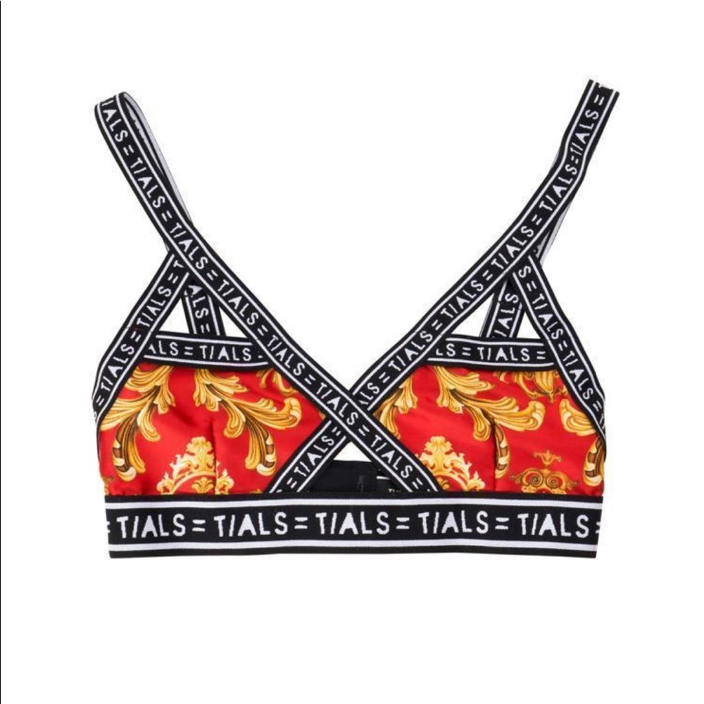 TIALS Versace 100%silk bondage bra sz 6
